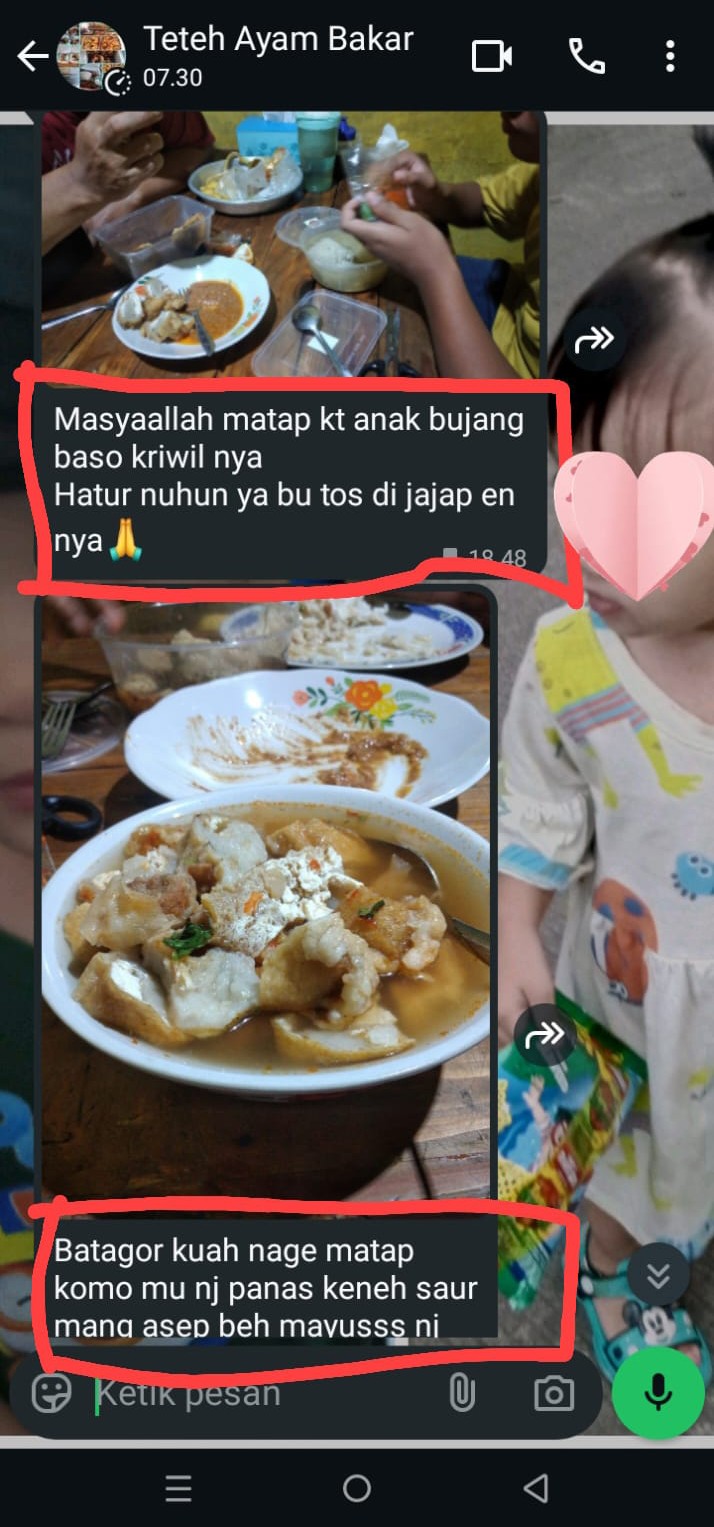 Testimoni pelanggan Batagor ikan kuah_